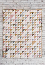 Load image into Gallery viewer, Hand quilted half square triangle beginner quilt